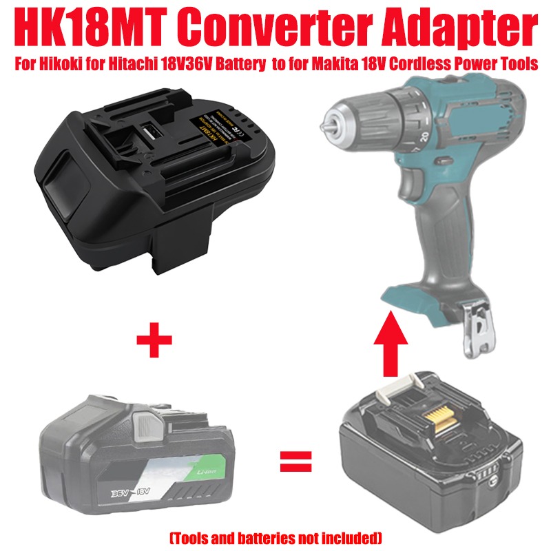 Power Tools Hitachi - Adaptateur de batterie ALASICKA HK18MT pour