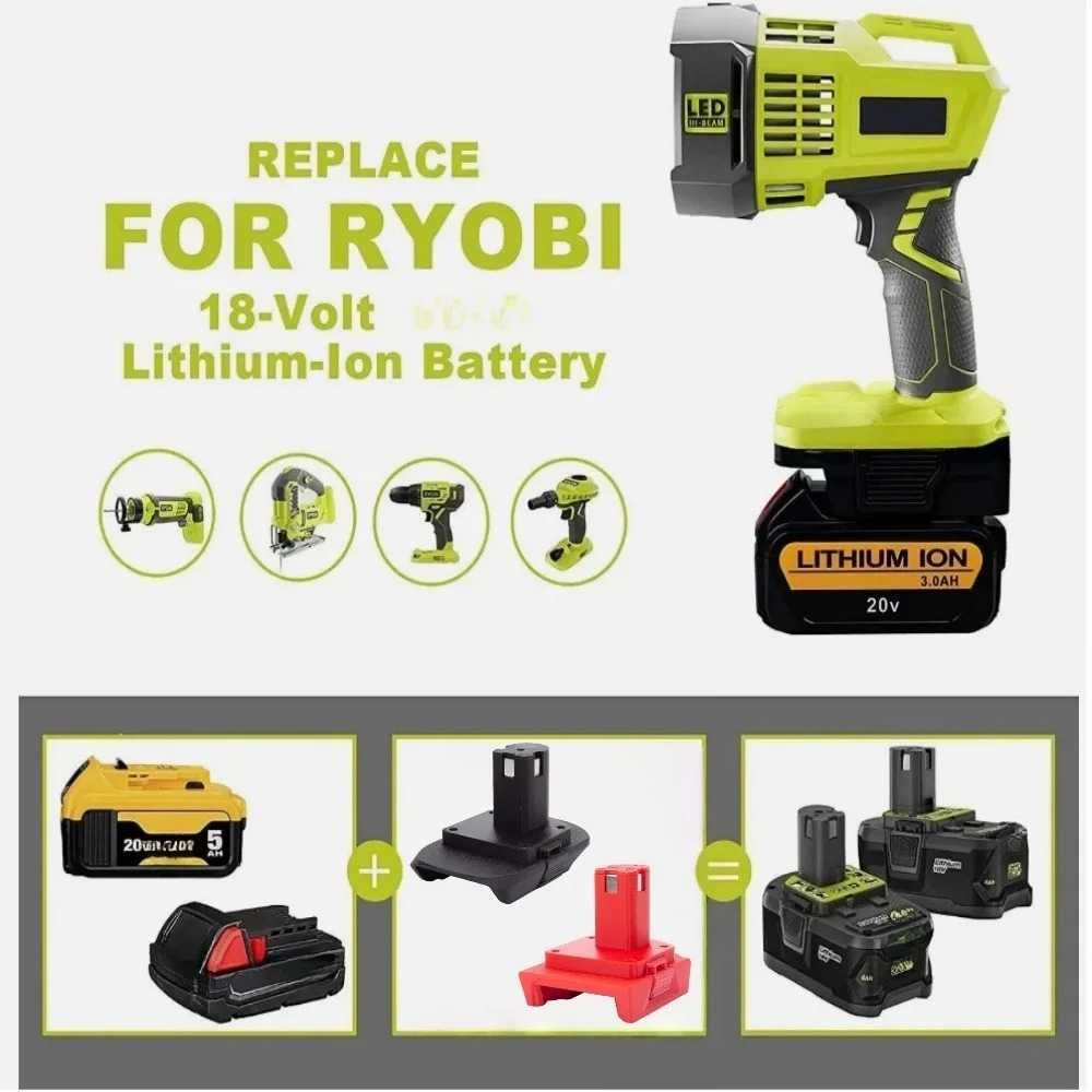 Power Tools Ryobi - Adaptateur de batterie pour DEWALT pour