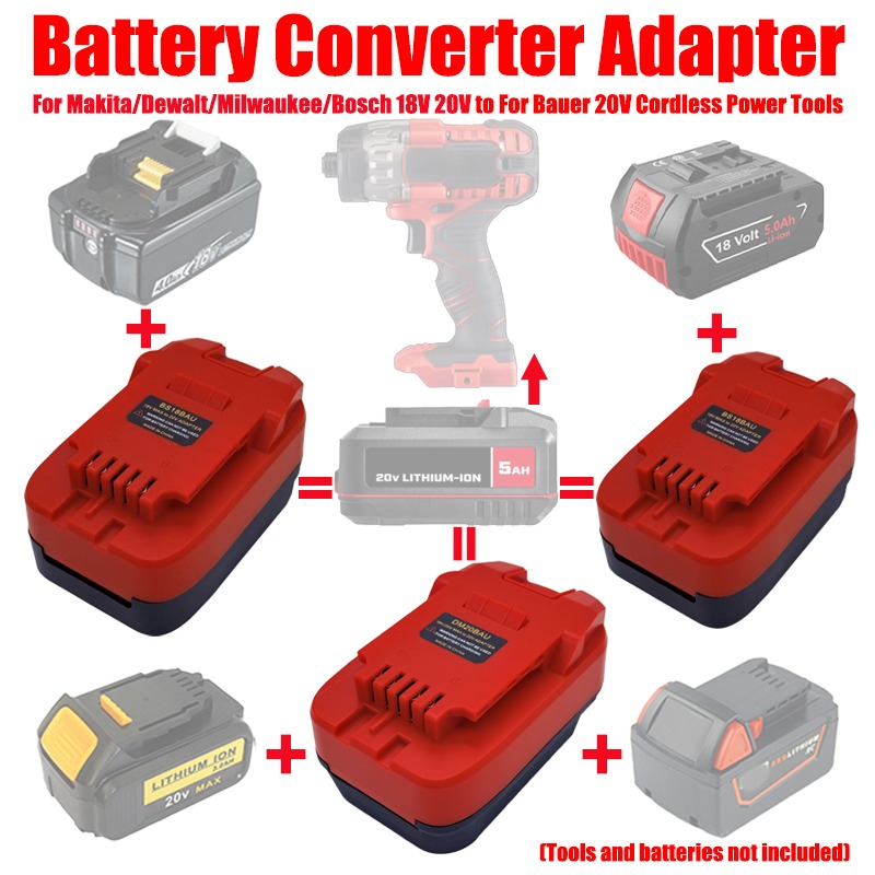 Power Tools Battery Adapter - ALASICKA MT18BAU DM20BAU BS18BAU adaptateur de