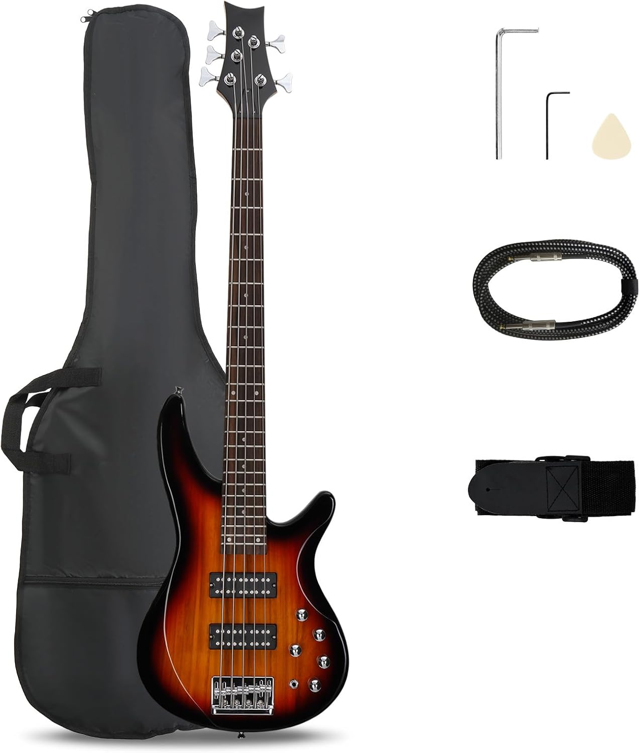 Power Tools Total - Guitare basse électrique 5 cordes, taille