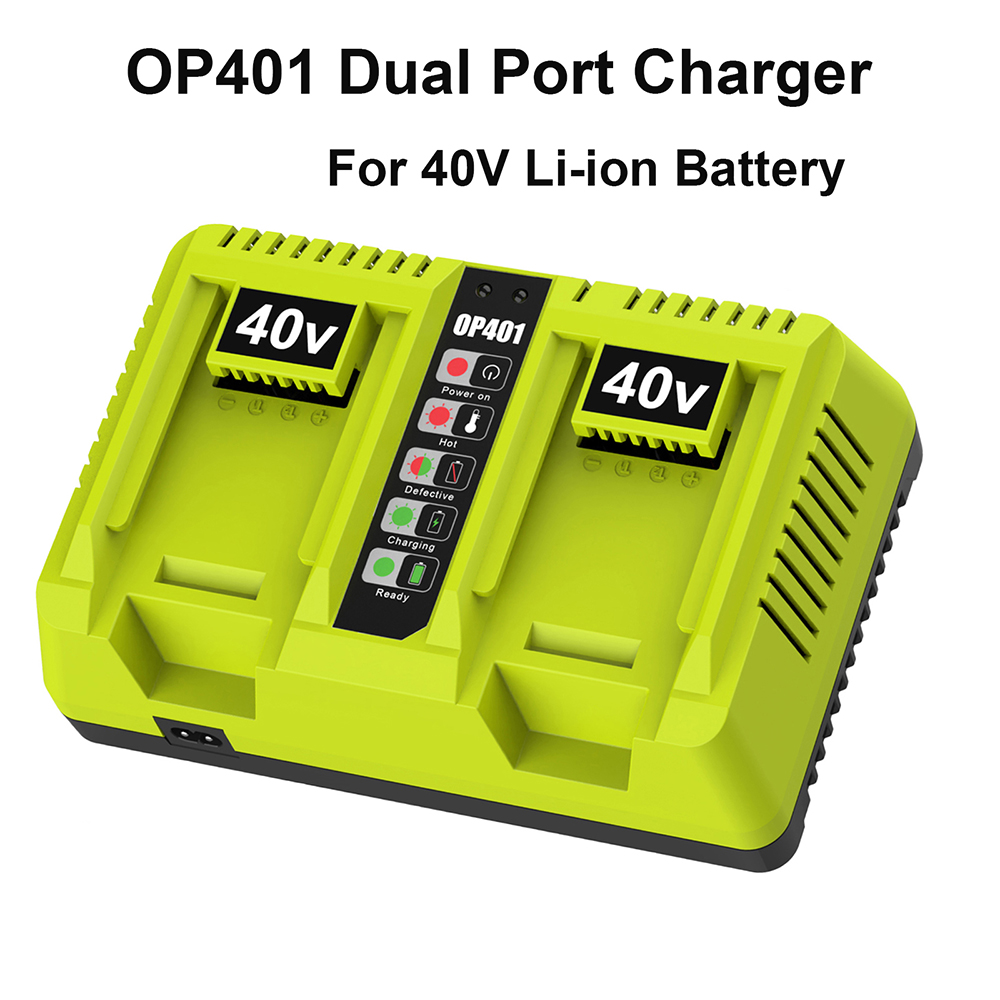 Power Tools Ryobi - Chargeur de batterie double 40V OP401