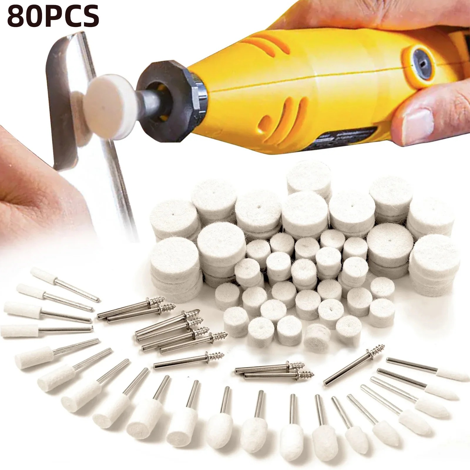 Rotary Tool Kit - Kit de 80 roues de polissage