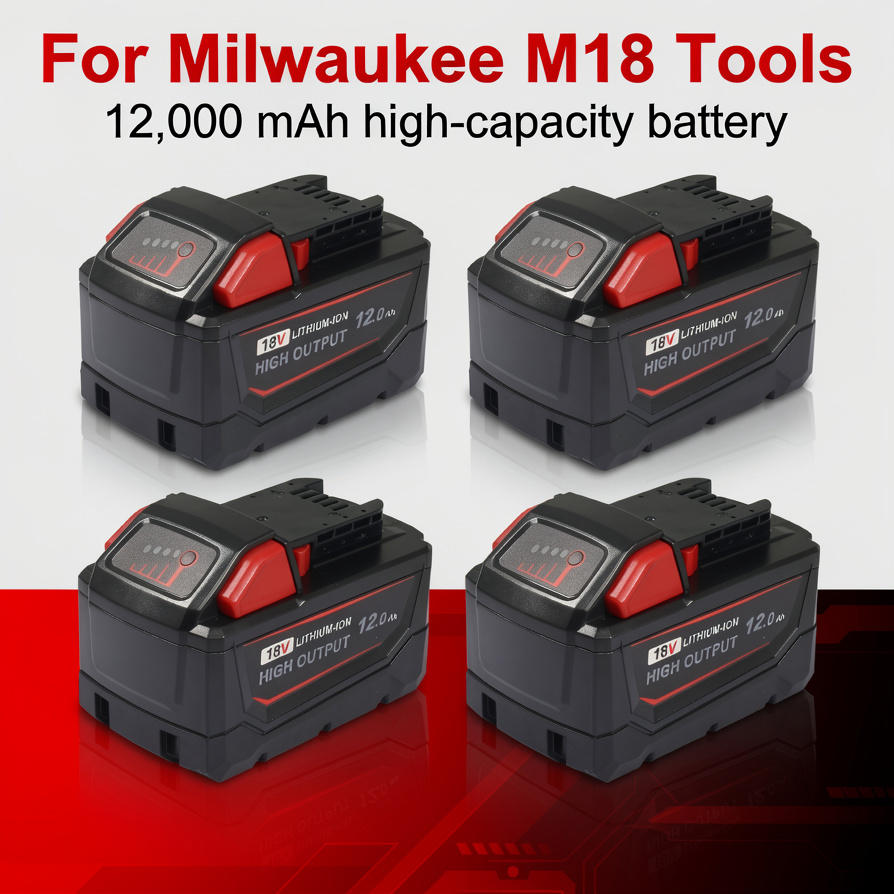 Power Tools Milwaukee - Lot de 4 batteries de remplacement
