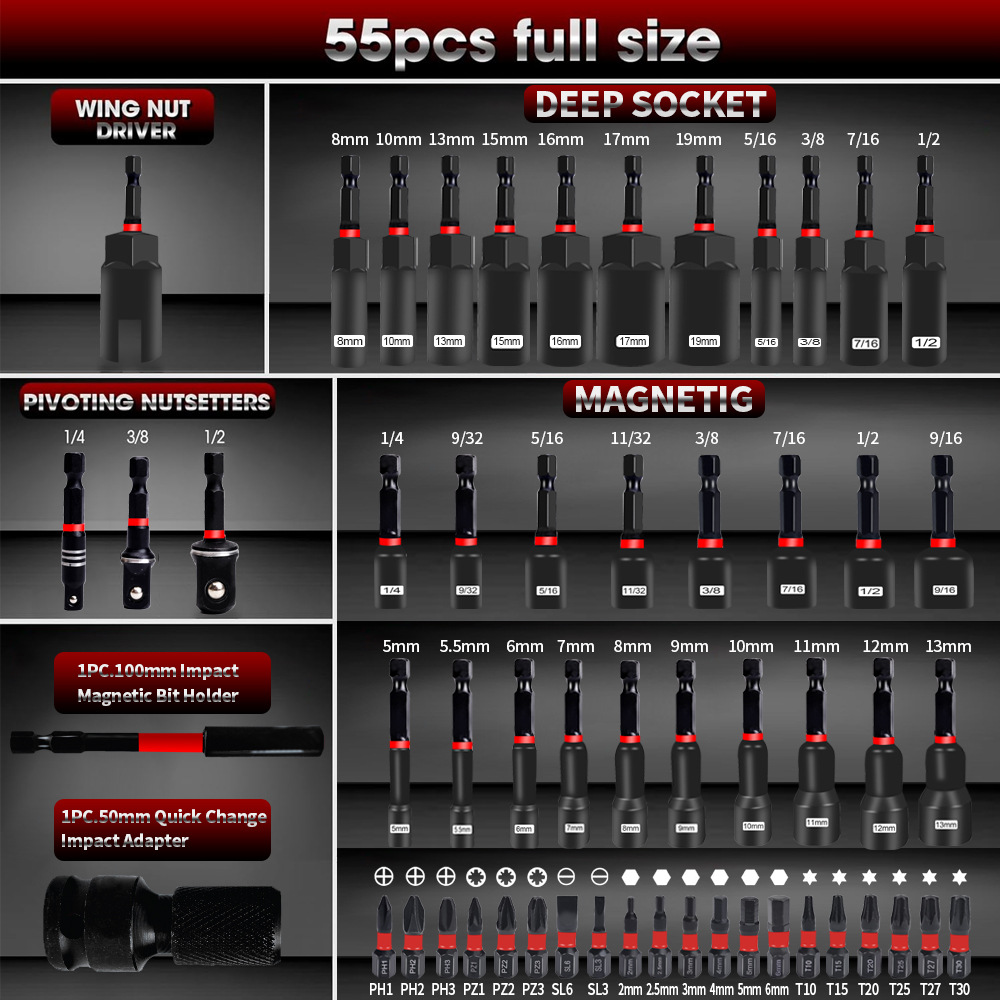 Jeu de 55 embouts à chocs magn - Power Tools For Sale avis et prix