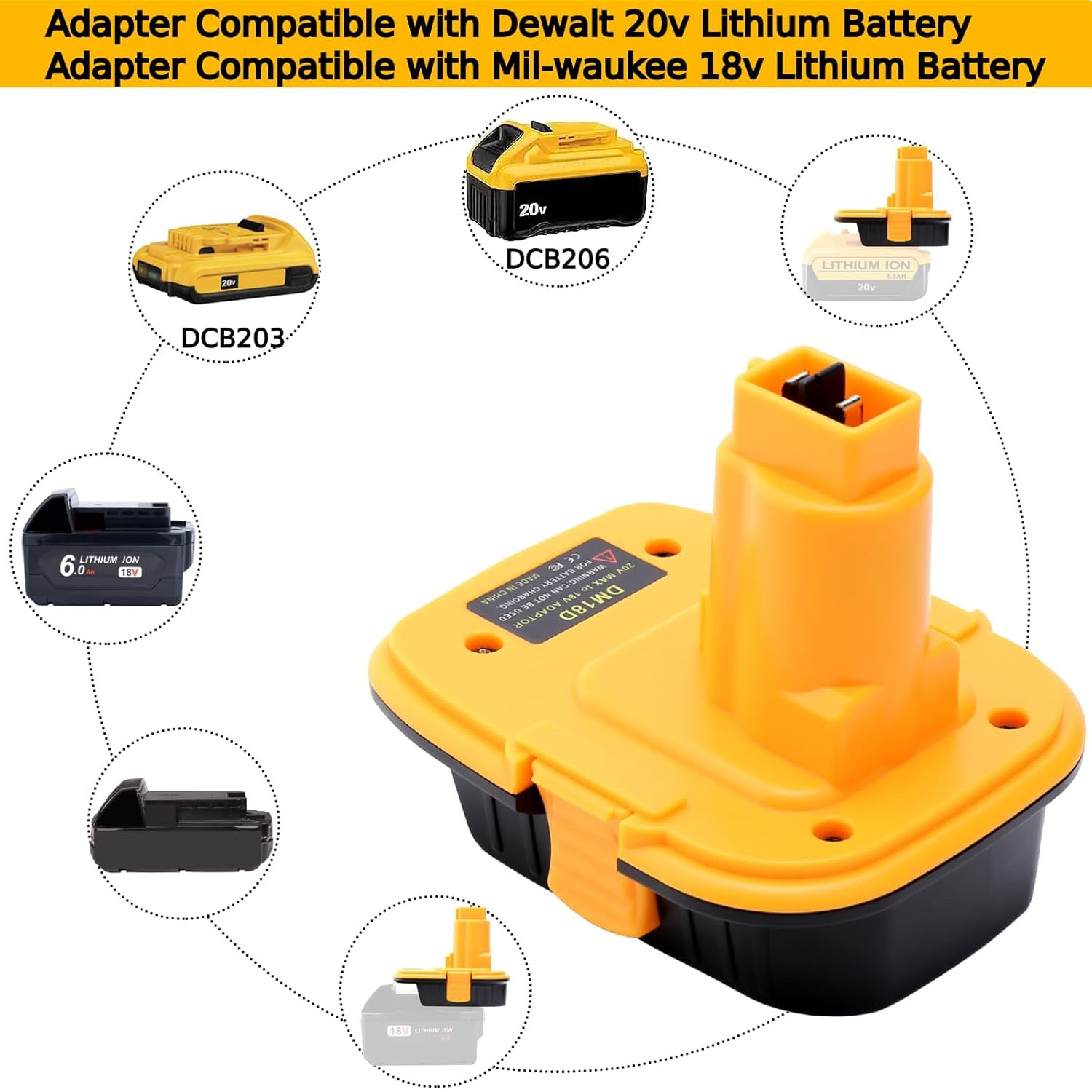 Adaptateur de batterie DM18D a - Power Tools Battery Adapter avis et prix